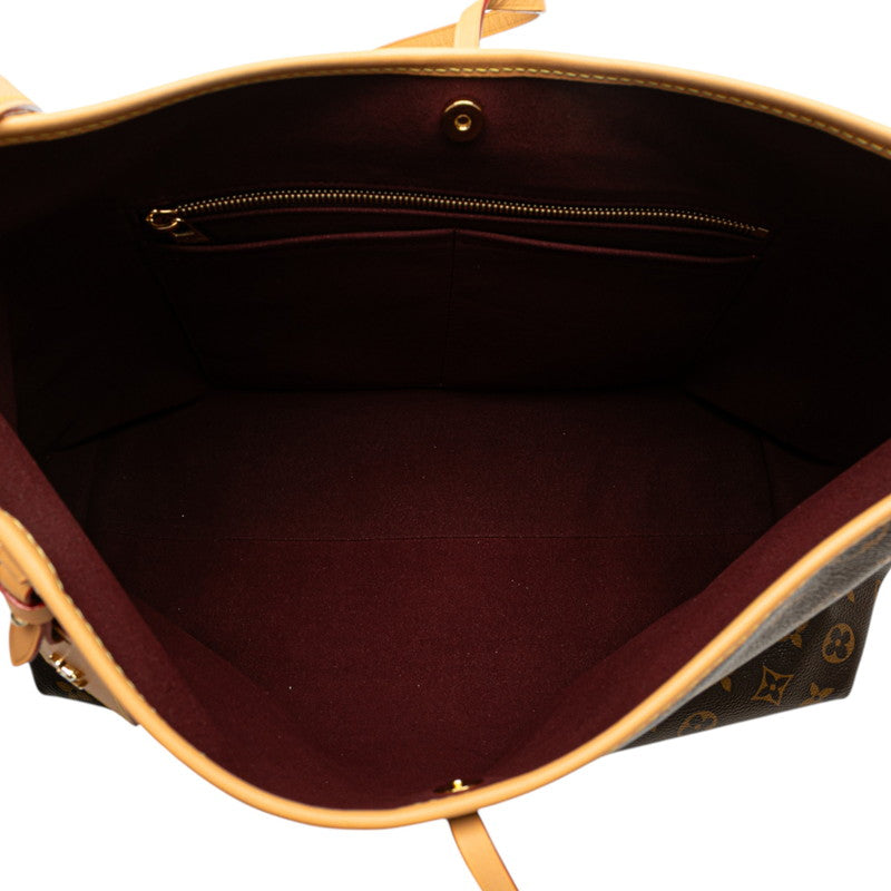 ルイ ヴィトン モノグラム キャリーオールNM MM ショルダーバッグ M46197 ブラウン PVC レザー レディース LOUIS VUITTON 【中古】