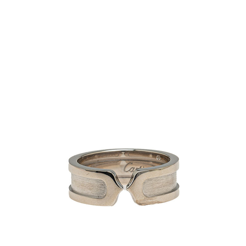 カルティエ C2 リング 指輪 #51 K18WG ホワイトゴールド レディース CARTIER 【中古】