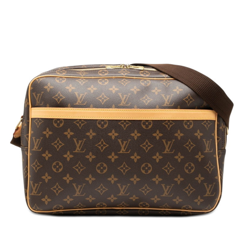 ルイ ヴィトン モノグラム リポーターGM 斜め掛け ショルダーバッグ M45252 ブラウン PVC レザー レディース LOUIS VUITTON 【中古】