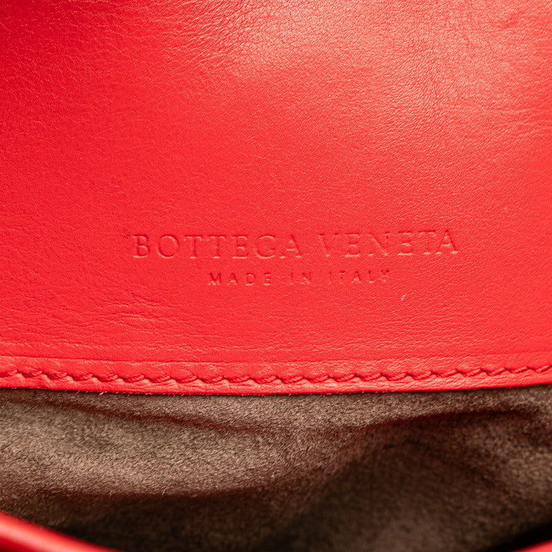 ボッテガヴェネタ イントレチャート ハンドバッグ トートバッグ レッド レザー レディース BOTTEGAVENETA 【中古】