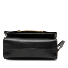 サルヴァトーレフェラガモ ヴァラリボン ミニ ショルダーバッグ ブラック レザー レディース Salvatore Ferragamo 【中古】