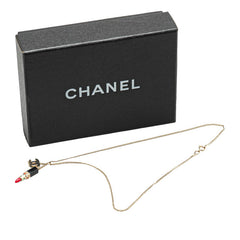 シャネル ココマーク リップ モチーフ ネックレス ゴールド メッキ レディース CHANEL 【中古】