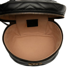 グッチ GGマーモント キルティング リュック バックパック 598594 ブラック レザー レディース GUCCI 【中古】