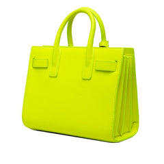 サンローラン サック ド ジュール ナノ ハンドバッグ ショルダーバッグ 2WAY イエロー レザー レディース SAINT LAURENT 【中古】