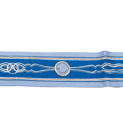 エルメス ツイリー MAILLONS マイヨン 鎖の環 スカーフ ブルー シルク レディース HERMES 【中古】