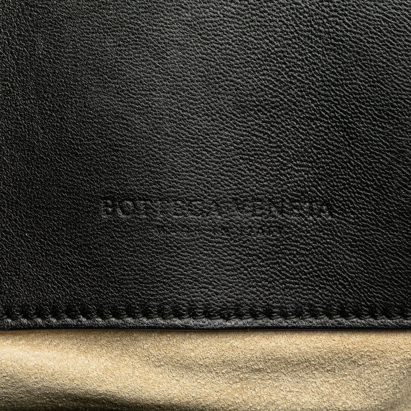 ボッテガヴェネタ イントレチャート トートバッグ ハンドバッグ ブラック レザー レディース BOTTEGAVENETA 【中古】