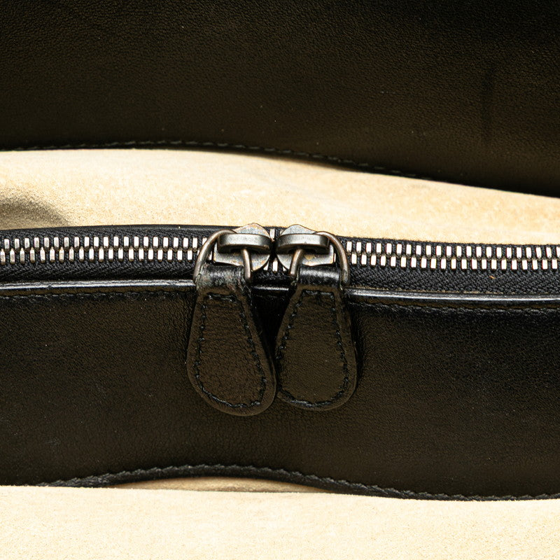 ボッテガヴェネタ イントレチャート トートバッグ ハンドバッグ ブラック レザー レディース BOTTEGAVENETA 【中古】
