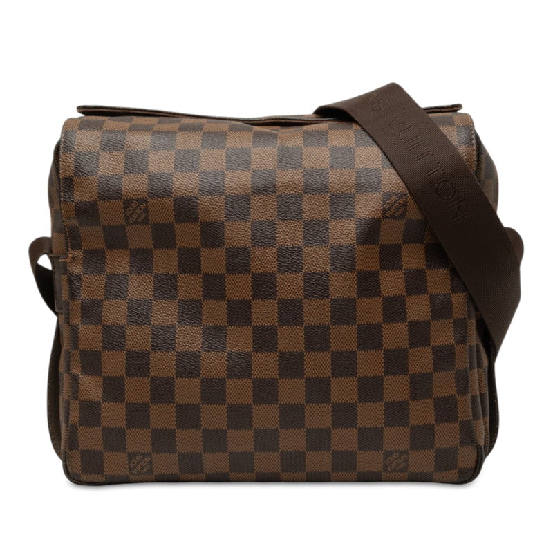 ルイ ヴィトン ダミエ ナヴィグリオ 斜め掛け ショルダーバッグ N45255 ブラウン PVC レザー レディース LOUIS VUITTON 中古