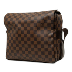 ルイ ヴィトン ダミエ ナヴィグリオ 斜め掛け ショルダーバッグ N45255 ブラウン PVC レザー レディース LOUIS VUITTON 中古
