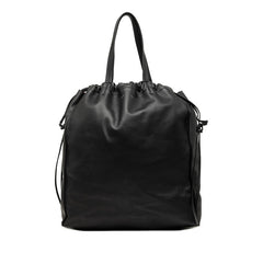 セリーヌ クリス バーティカル トートバッグ ハンドバッグ ブラック レザー レディース CELINE 【中古】
