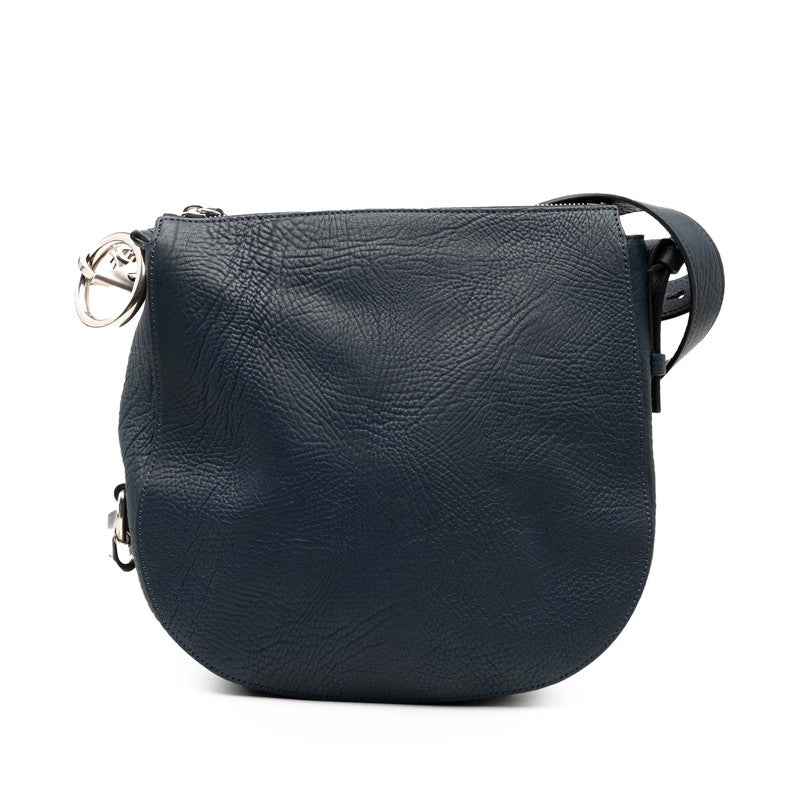 バーバリー ショルダーバッグ ネイビー レザー レディース BURBERRY 【中古】