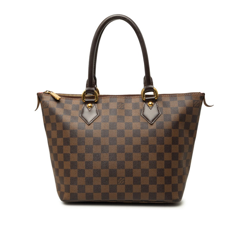 ルイ ヴィトン ダミエ サレヤPM トートバッグ ハンドバッグ N51183 ブラウン PVC レザー レディース LOUIS VUITTON 中古