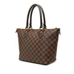 ルイ ヴィトン ダミエ サレヤPM トートバッグ ハンドバッグ N51183 ブラウン PVC レザー レディース LOUIS VUITTON 中古