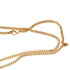 バーバリー ロゴ チェーン ショルダーウォレット レッド レザー レディース BURBERRY 【中古】