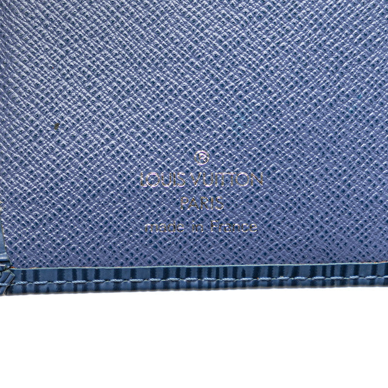 ルイ ヴィトン エピ ポルトフォイユ コアラ 三つ折り財布 M5801G ブルー シルバー レザー レディース LOUIS VUITTON 【中古】