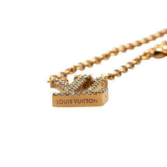 ルイ ヴィトン コリエ LVアイコニック ラインストーン ネックレス M00596 ゴールド メッキ レディース LOUIS VUITTON 【中古】