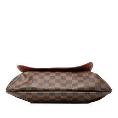 ルイ ヴィトン ダミエ ミュゼット 斜め掛け ショルダーバッグ N51302 ブラウン PVC レザー レディース LOUIS VUITTON 中古