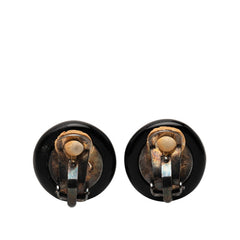 シャネル ココマーク イヤリング ブラック ゴールド プラスチック メタル レディース CHANEL 【中古】