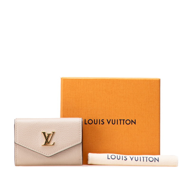 ルイ ヴィトン ポルトフォイユ ロックミニ 三つ折り財布 M69340 グレージュ レザー レディース LOUIS VUITTON 【中古】