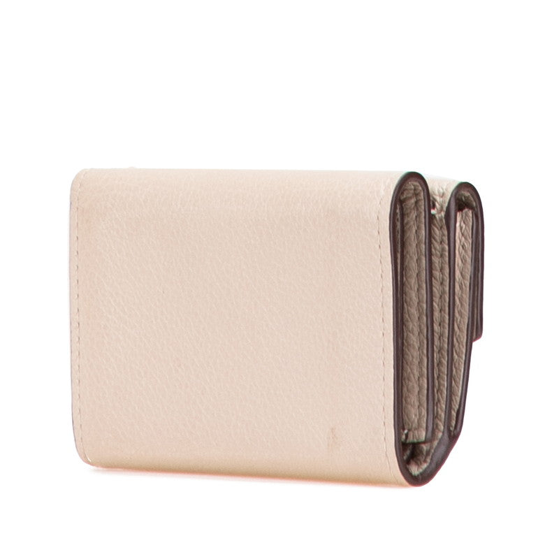 ルイ ヴィトン ポルトフォイユ ロックミニ 三つ折り財布 M69340 グレージュ レザー レディース LOUIS VUITTON 【中古】