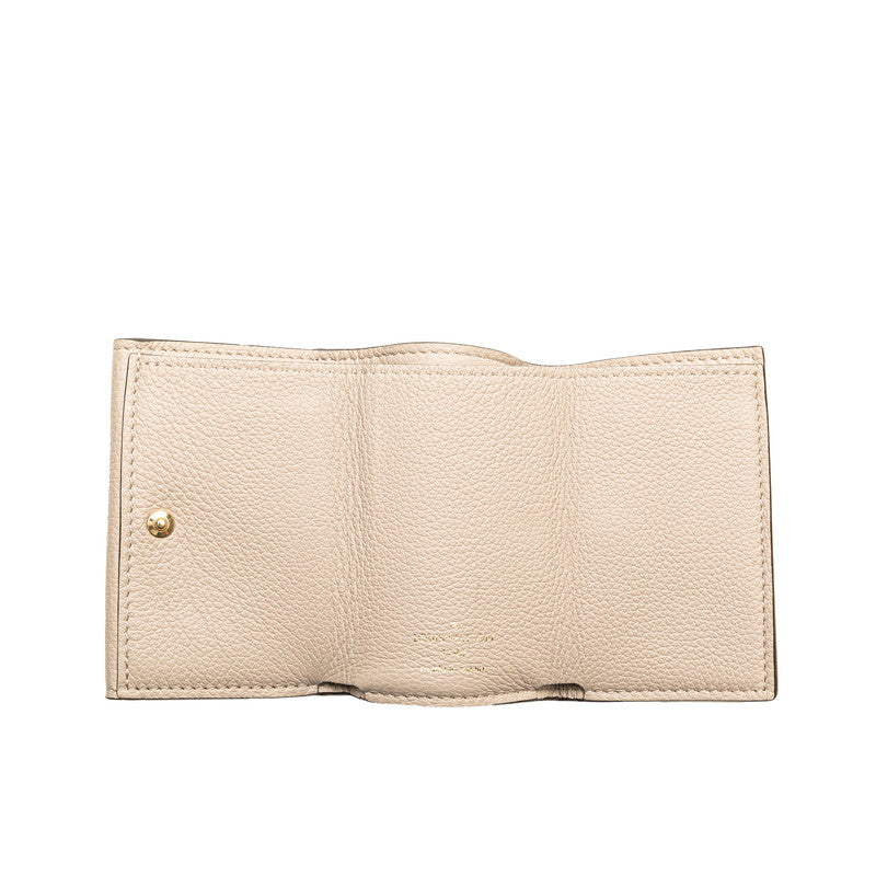 ルイ ヴィトン ポルトフォイユ ロックミニ 三つ折り財布 M69340 グレージュ レザー レディース LOUIS VUITTON 【中古】