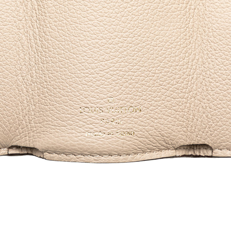 ルイ ヴィトン ポルトフォイユ ロックミニ 三つ折り財布 M69340 グレージュ レザー レディース LOUIS VUITTON 【中古】