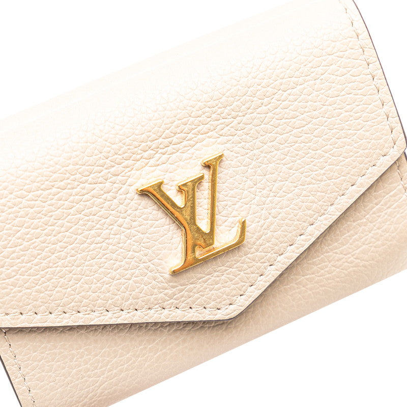 ルイ ヴィトン ポルトフォイユ ロックミニ 三つ折り財布 M69340 グレージュ レザー レディース LOUIS VUITTON 【中古】