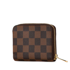 ルイ ヴィトン ダミエ ジッピー コインパース コインケース N63070 ブラウン PVC レザー レディース LOUIS VUITTON 【中古】