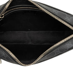 グッチ GGスプリーム ボディバッグ ショルダーバッグ 792094 グレー レッド ネイビー レザー メンズ GUCCI 【中古】