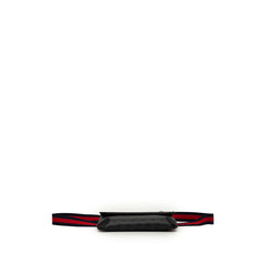 グッチ GGスプリーム ボディバッグ ウエストバッグ 792091 ブラック グレー PVC レザー レディース GUCCI 中古