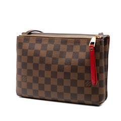 ルイ ヴィトン ダミエ トワイス ショルダーバッグ N48259 ブラウン PVC レザー レディース LOUIS VUITTON 【中古】