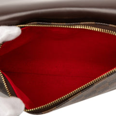 ルイ ヴィトン ダミエ トワイス ショルダーバッグ N48259 ブラウン PVC レザー レディース LOUIS VUITTON 【中古】