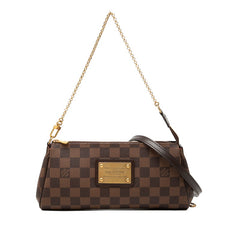 ルイ ヴィトン ダミエ エヴァ チェーン ハンドバッグ ショルダーバッグ 2WAY N55213 ブラウン PVC レザー レディース LOUIS VUITTON 【中古】