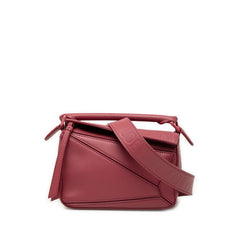 ロエベ アナグラム パズル ミニ ハンドバッグ 2WAY 斜め掛け ショルダーバッグ ピンク系 レザー レディース LOEWE 【中古】