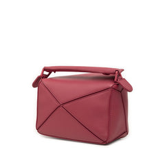 ロエベ アナグラム パズル ミニ ハンドバッグ 2WAY 斜め掛け ショルダーバッグ ピンク系 レザー レディース LOEWE 【中古】