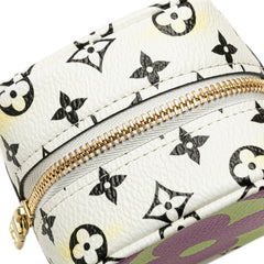 ルイ ヴィトン モノグラム ジャイアント ポルトモネ キューブ ミニポーチ M67669 ホワイト PVC レザー レディース LOUIS VUITTON 【中古】