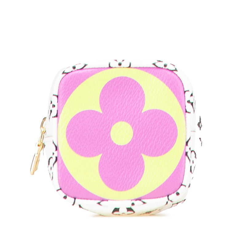 ルイ ヴィトン モノグラム ジャイアント ポルトモネ キューブ ミニポーチ M67669 ホワイト PVC レザー レディース LOUIS VUITTON 【中古】
