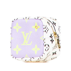 ルイ ヴィトン モノグラム ジャイアント ポルトモネ キューブ ミニポーチ M67669 ホワイト PVC レザー レディース LOUIS VUITTON 【中古】