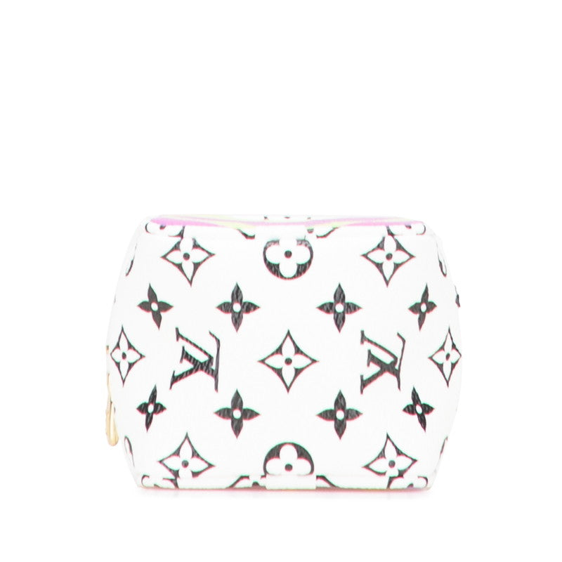 ルイ ヴィトン モノグラム ジャイアント ポルトモネ キューブ ミニポーチ M67669 ホワイト PVC レザー レディース LOUIS VUITTON 【中古】