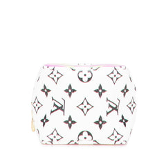 ルイ ヴィトン モノグラム ジャイアント ポルトモネ キューブ ミニポーチ M67669 ホワイト PVC レザー レディース LOUIS VUITTON 【中古】