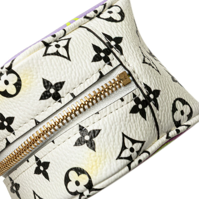 ルイ ヴィトン モノグラム ジャイアント ポルトモネ キューブ ミニポーチ M67669 ホワイト PVC レザー レディース LOUIS VUITTON 【中古】