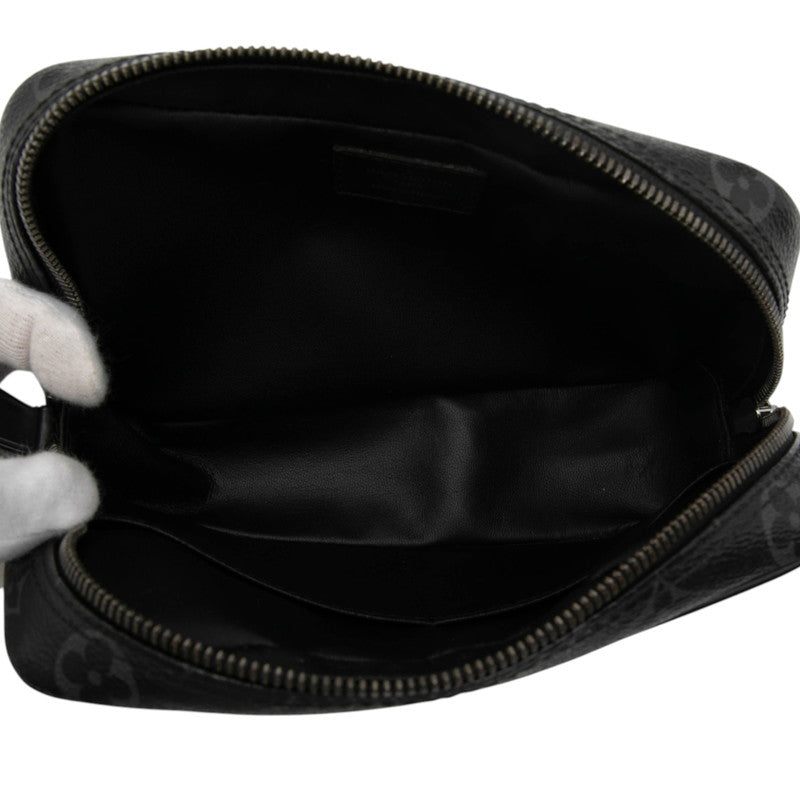 ルイ ヴィトン モノグラム エクリプス トゥルース トワレ PM ポーチ セカンドバッグ M43384 ブラック PVC メンズ LOUIS VUITTON 【中古】