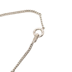 シャネル ココマーク ラインストーン カメリア ネックレス ブラック シルバー プラスチック メタル レディース CHANEL 【中古】