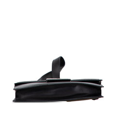 フェンディ ズッカ フラットバゲット 斜め掛け ショルダーバッグ 7VA524 ブラック ベージュ レザー キャンバス レディース FENDI 【中古】