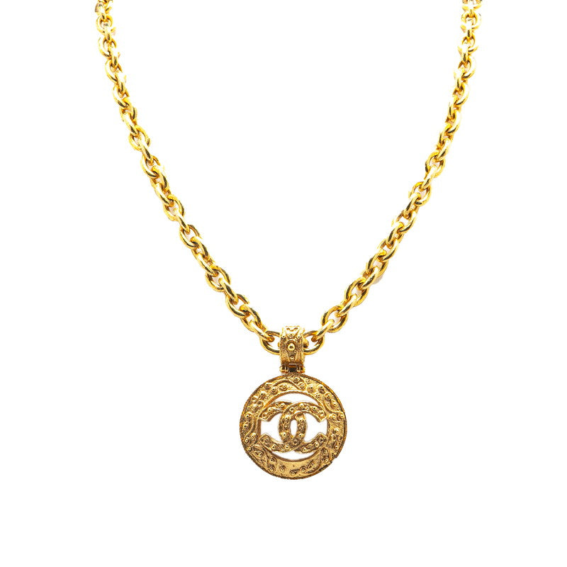 シャネル ヴィンテージ ココマーク ネックレス ゴールド メッキ レディース CHANEL 【中古】