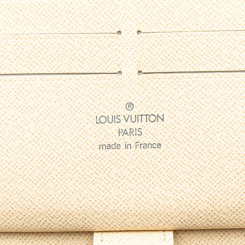ルイ ヴィトン ダミエ ジッピー オーガナイザー ラウンドファスナー 長財布 N60012 アズール PVC レザー レディース LOUIS VUITTON 【中古】