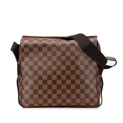 ルイ ヴィトン ダミエ ナヴィグリオ ショルダーバッグ N45255 ブラウン PVC レザー レディース LOUIS VUITTON 【中古】