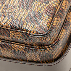 ルイ ヴィトン ダミエ ナヴィグリオ ショルダーバッグ N45255 ブラウン PVC レザー レディース LOUIS VUITTON 【中古】