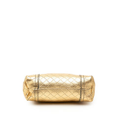 ボッテガヴェネタ イントレチャート ポーチ ジュエリーケース アクセサリーケース ゴールド レザー レディース BOTTEGAVENETA 【中古】