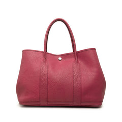 エルメス ガーデンパーティPМ トートバッグ ハンドバッグ □P刻印 2012年 ローズウッド シルバー金具 ネゴンダ レディース HERMES 中古